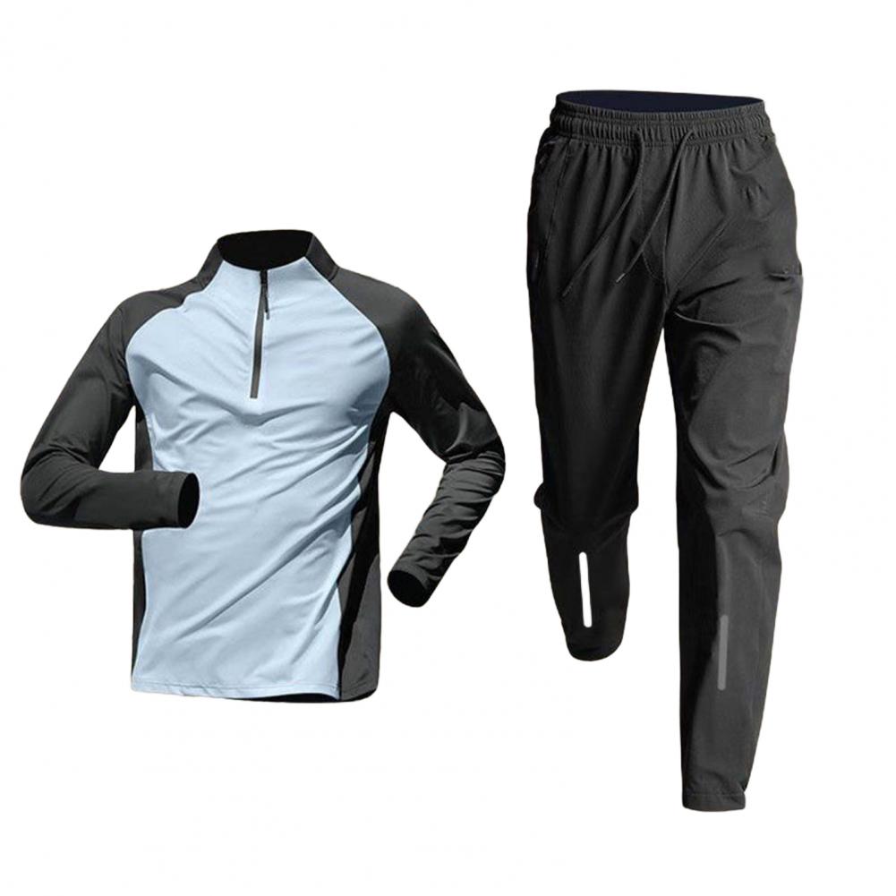 Running Sportswear Set Men's Autumn and Winter Fitness Wear Fast Dry Clothes Professional Training Morning Run Outdoor Cycling