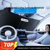 Thickened Titanium Silver Car Sunshade - Front Windshield Heat & UV Protection Curtain