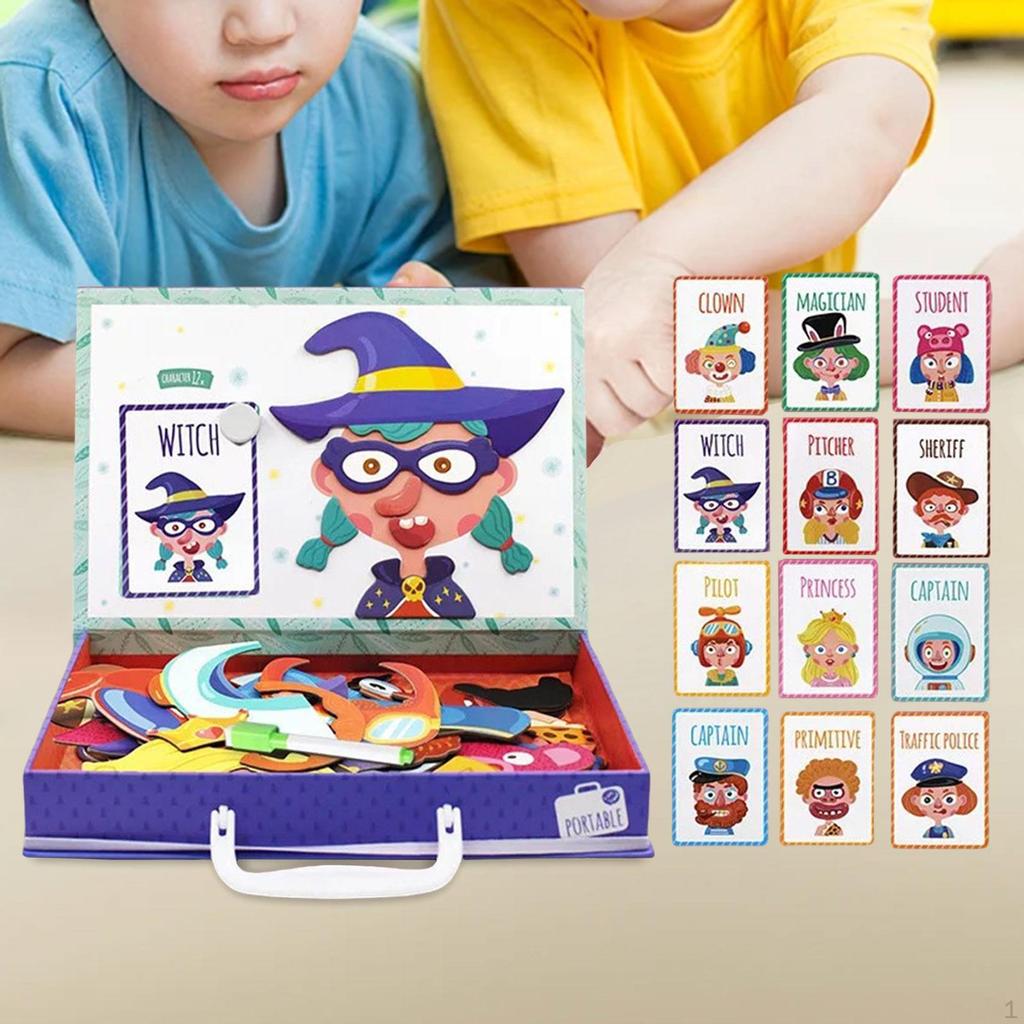 Jigsaw Puzzle Box for Kids Educational Game Travel Birthday Children Day Animal Pattern