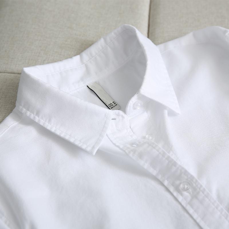 Women's Loose-Fit Korean Style Cotton Shirt - Early Spring 2025 French Casual Long Sleeve Top