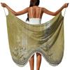 Large Floral Print Lightweight Beach Sarong Wrap Soft Breathable Bohemian Style Cover Up for Women Vacation