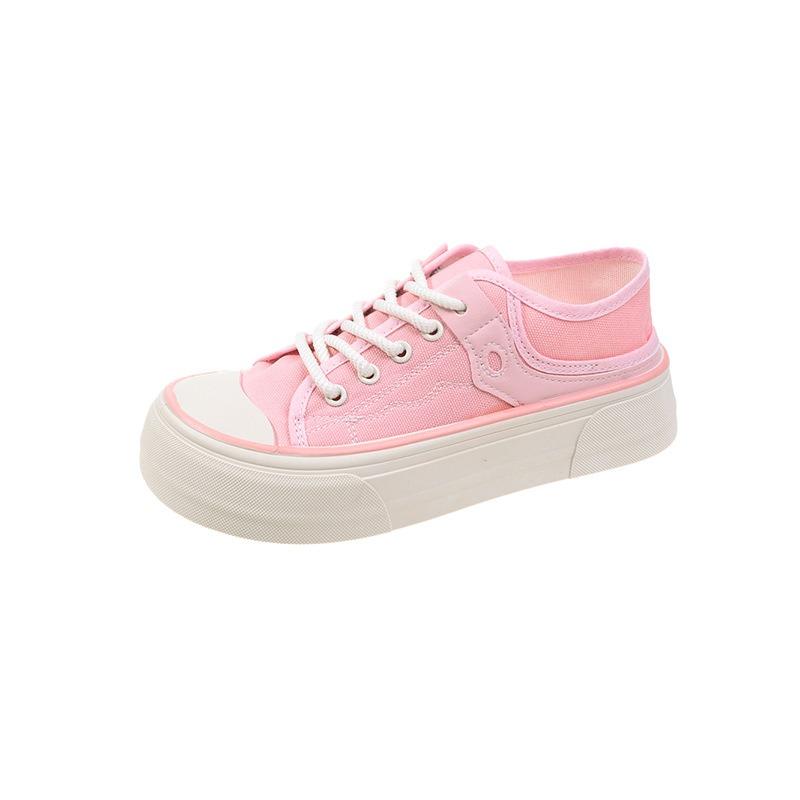 Platform Canvas Shoes Women's Summer New Versatile Retro Breathable Heightening Student Leisure Sports Board Shoes