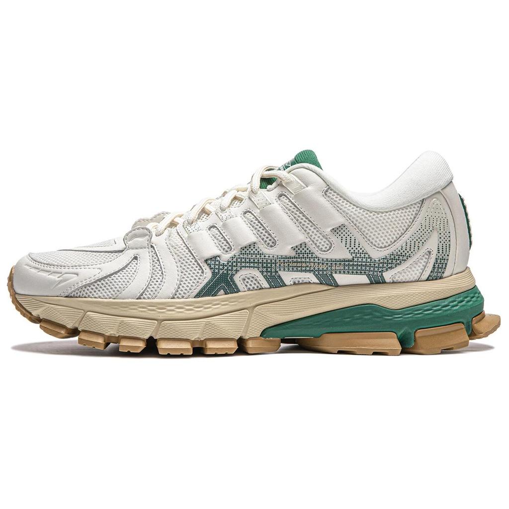 Li Ning Liejun Ace Comfortable Versatile Shock Absorbing Wear Resistant Low Top Running Shoes Men sneaker White Green AZGU077-1