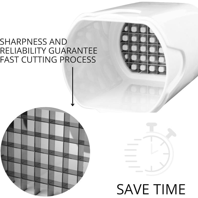 White Potato Cutter French Fry Maker Fries Maker Stainless Steel Vegetable Dicer Multifunctional Vegetable Cutter