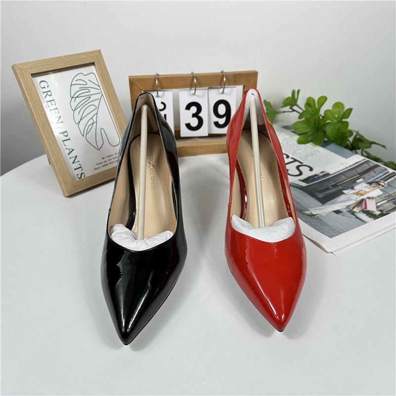 Fashion Women Shoes 2025 Spring Pumps High Heels Pointed Toe All-Match Latest Sandals Ladies Spikes Fine Branded Slimming New African Fa