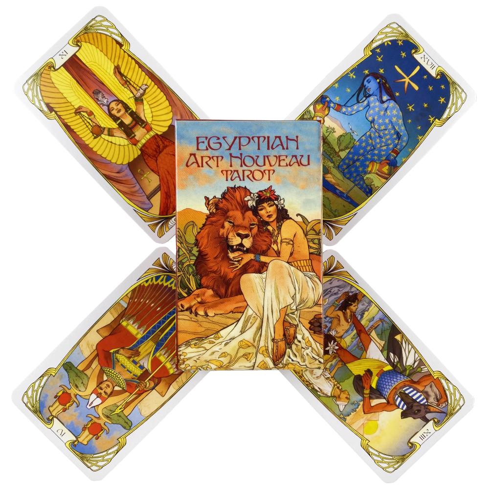 Egyptian ART Houvean Tarot Cards Full English Deck Visions Divination Board Game Family Playing Birthday Gift Oracle