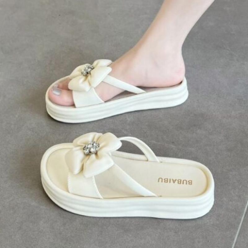 New Arrivals Open Run Women Office Slippers Crystal Decoration Comfortable Strap