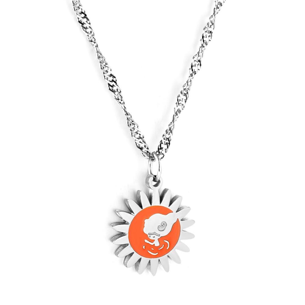

LUXUKISSKIDS Pink y2k Accessories Cute Circle Pendant Necklaces Girls Gang Jewelry On Neck New In Heart Trendy Products For Gift