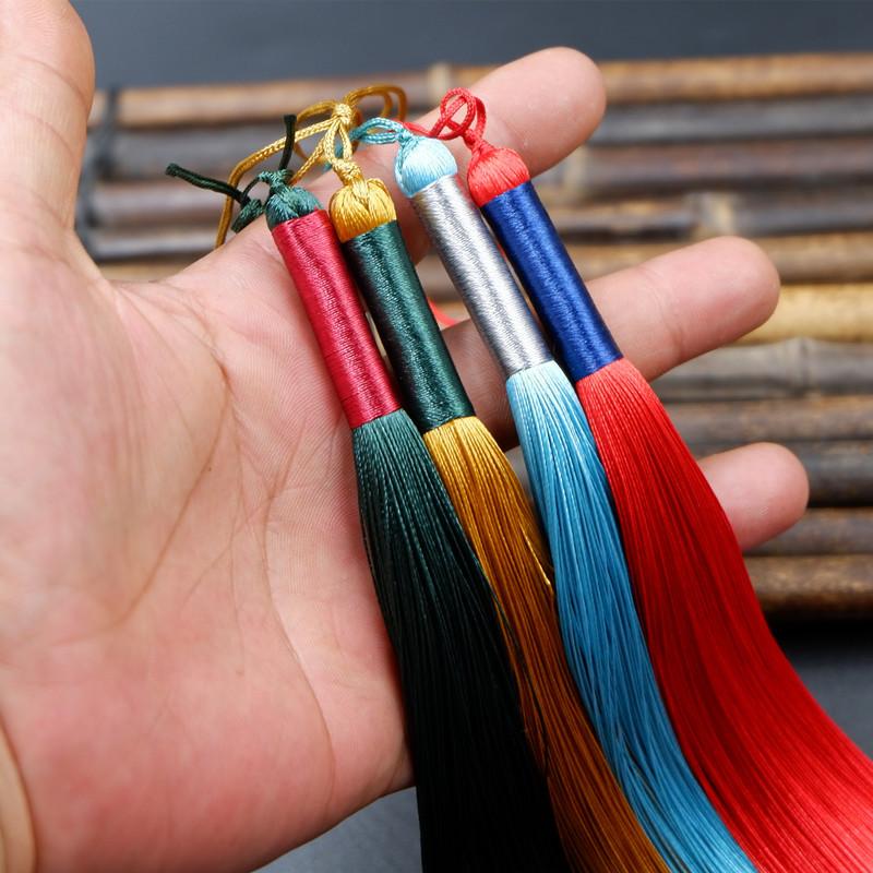 25Cm Fringed Suizi Ancient Clothing Hanfu Pressure Placket Waist Pendant Large Fan Guqin Sword Pendant Hanging Ear