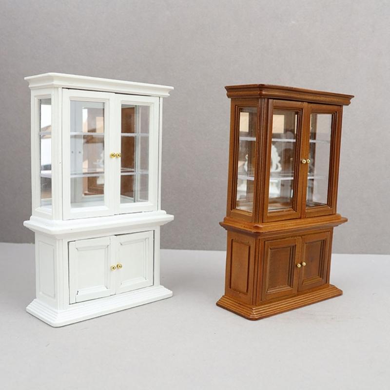 Dollhouses Display Cabinet Furniture 1:12 Miniature Cabinets For Creative Crafting And Decors