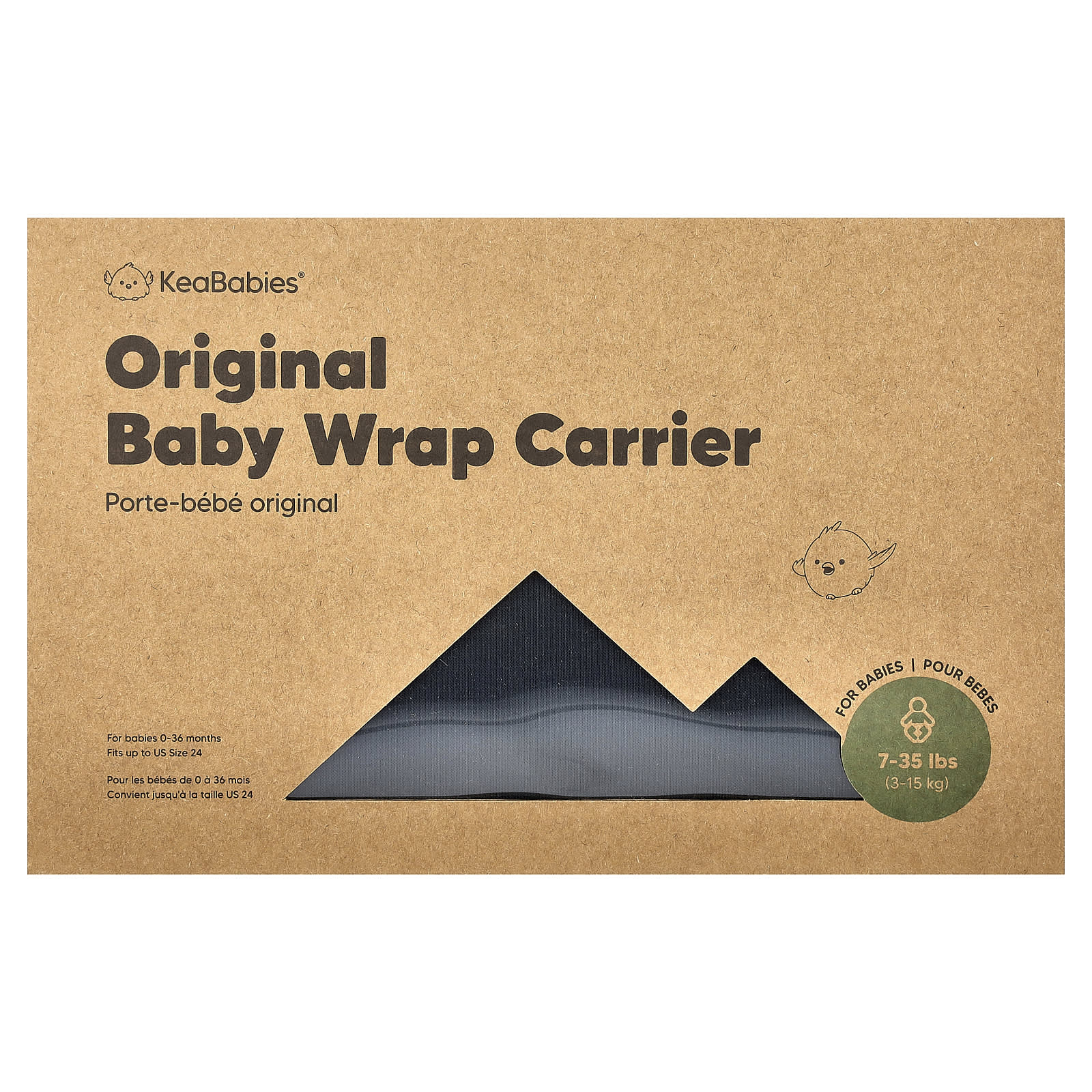 

KeaBabies Оригинальный слинг-шарф для переноски ребенка, 0-36 месяцев, Полуночный, 1 шт.