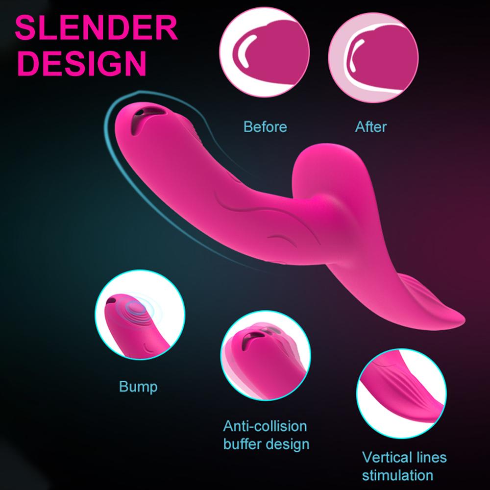 7 Speeds Strapless Strapon Dildo Vibrator Female Double Vibrating G Spot Adult Sex Toys for Women Couple Anal Prostate Massager