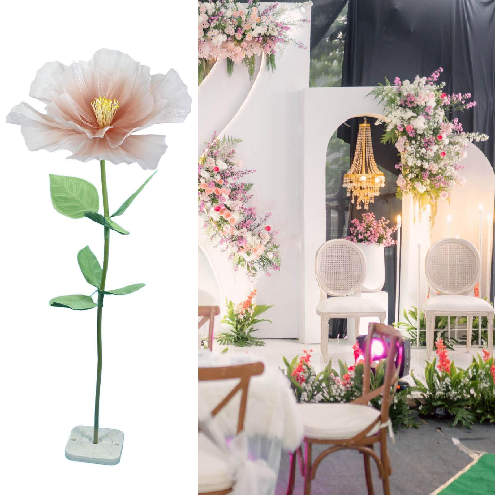 

Искусственная высота 55,12 дюйма Цветочная композиция для дома и для фотосъемки Orange Pink