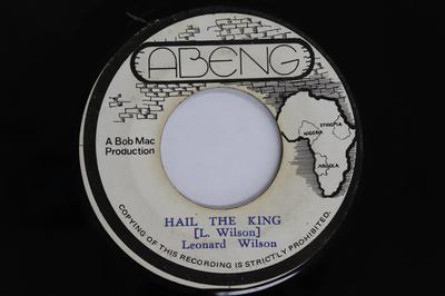 7inch Record LEONARD WILSON / MIGHTY CLOUD BAND - Hail The King / Dub To The King NONE ABENG Jamaica Reggae, Ska & Dub Used