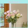 Silk Eustoma Realistic Bouquet For Home Decor Gift For Teachers Colleagues