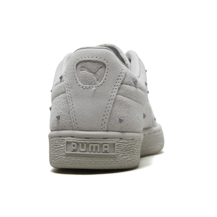 (WMNS) PUMA Suede Studs Grey Lace Up Sneakers Women's 369563-01