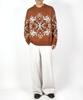 A MADE Wool Blend Jacquard Overknit (Fog Orange)