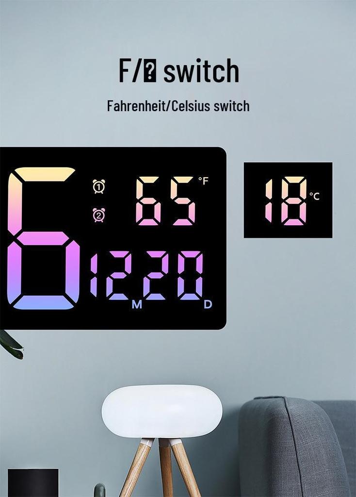 Large Electronic Wall Clock with Countdown & Multiple Alarms, Model 5526