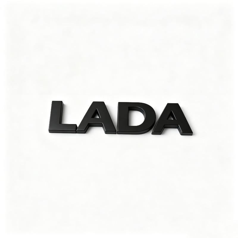 Adesivo metallico 3D tridimensionale personalizzato LADA per auto, adesivo con lettera per coda