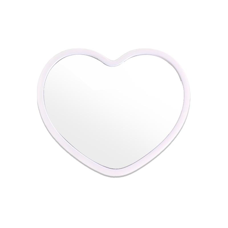 1PC Mirror Dormitory Simple Dressing Mirror Love Small Mirror Gift Makeup Mirror Beauty Heart-shaped Mini Student