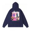 Mens Oversized Hooded Sweatshirt With Bold Letter Print Cotton Blend Loose Fit Daily Wear
