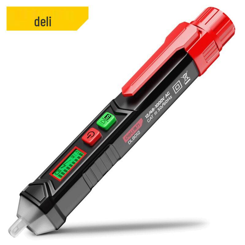 Deli DL8012 Smart Non-Contact AC Voltage Tester with Flashlight