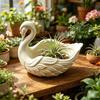 Swan Shaped Key Organizer Bowl Elegant Waterproof Storage Tray for Jewelry Ring Cosmetics Entryway Desktop Home Decor
