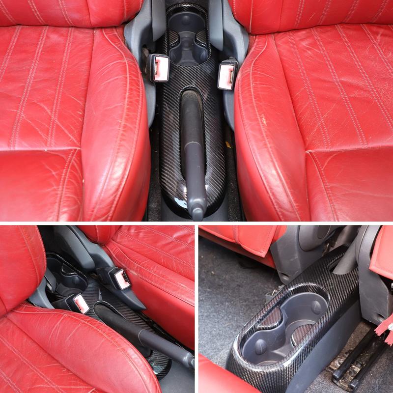 For Fiat 500 Abarth 595 695 2007-2024 Real Carbon Fiber Car Center Console Handbrake Hand Brake Panel Car Interior Accessories