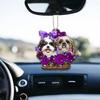 Cute Christmas Acrylic Dog Hanging Decor For Rearview Mirror And Home Spaces