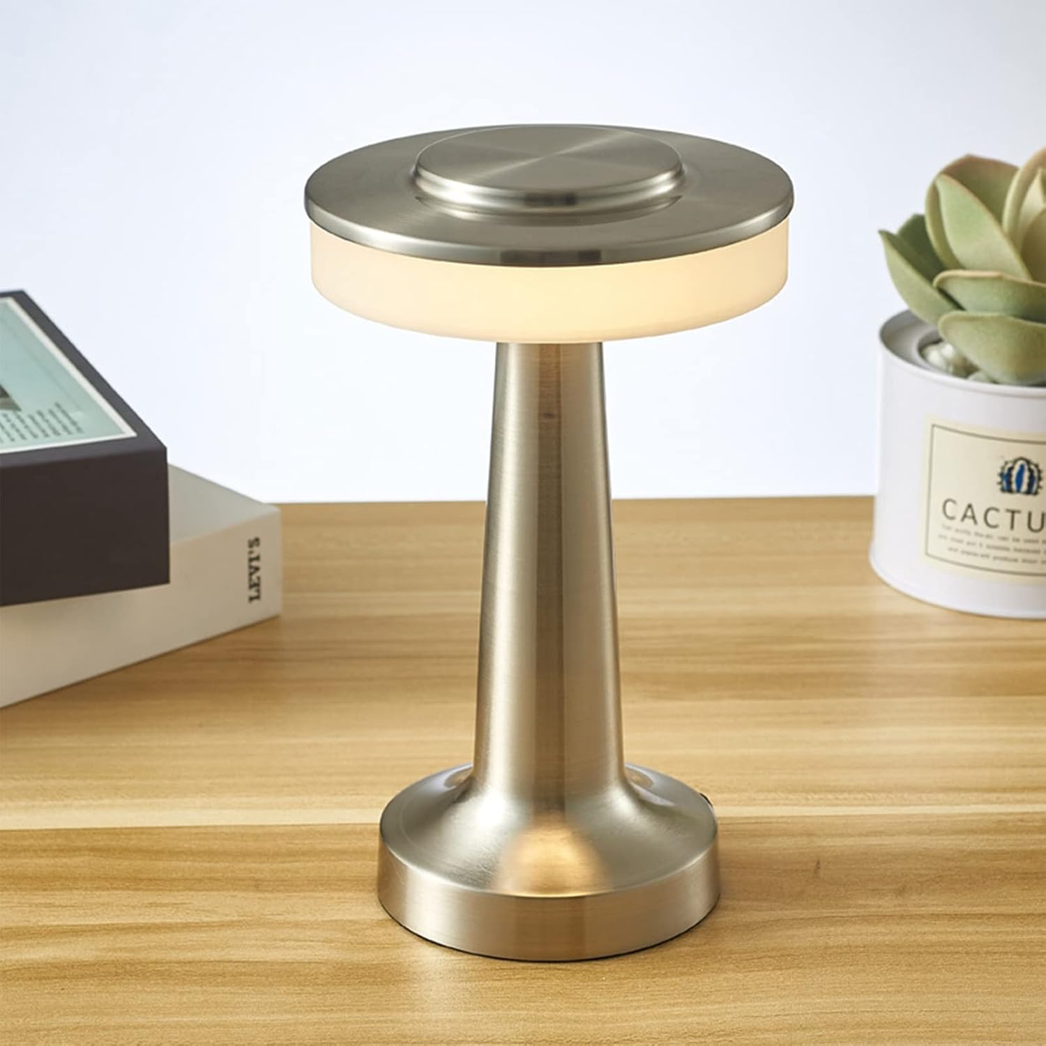 

Portables Cordless Table Lamp, Rechargeable Lamp Cordless Led Table Lamp with Dimmer Wireless Lamp Home Decoration Table Light for золотой