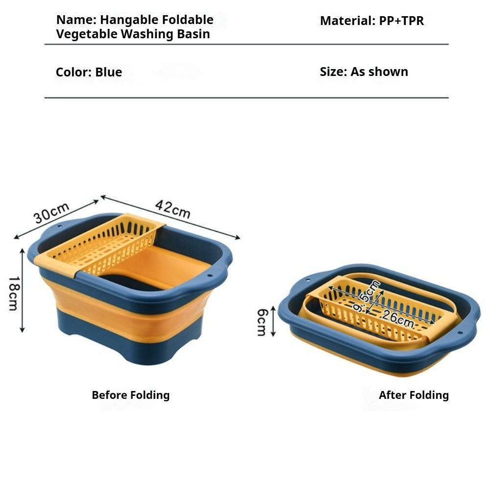 2026 Foldable Dish Basin Vegetable Washing Basket Outdoor Portable Sink Tub Dishpan Silicon Collapsible Drainer for Kitchen Camping