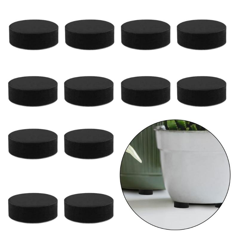 32 Pack Adhesive Base Liners Round Foam Flower Pot Bottom Discs, for Indoor Pots, Cuttable Contact Layer for Tables Shelves and Window Side
