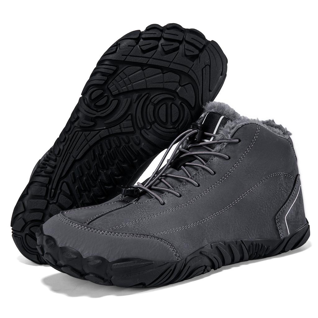 Mountaineering High-top Cotton Shoes Hiking Shoes Cotton Snow Boots Velvet Mountaineering Shoes Warm Non-slip Waterproof Walking Shoes
