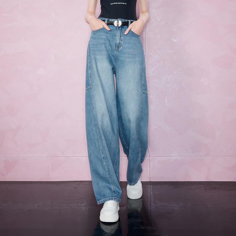 

Sancai 2025 Winter High-Waist Loose Fit Wide-Leg Denim Jeans XL