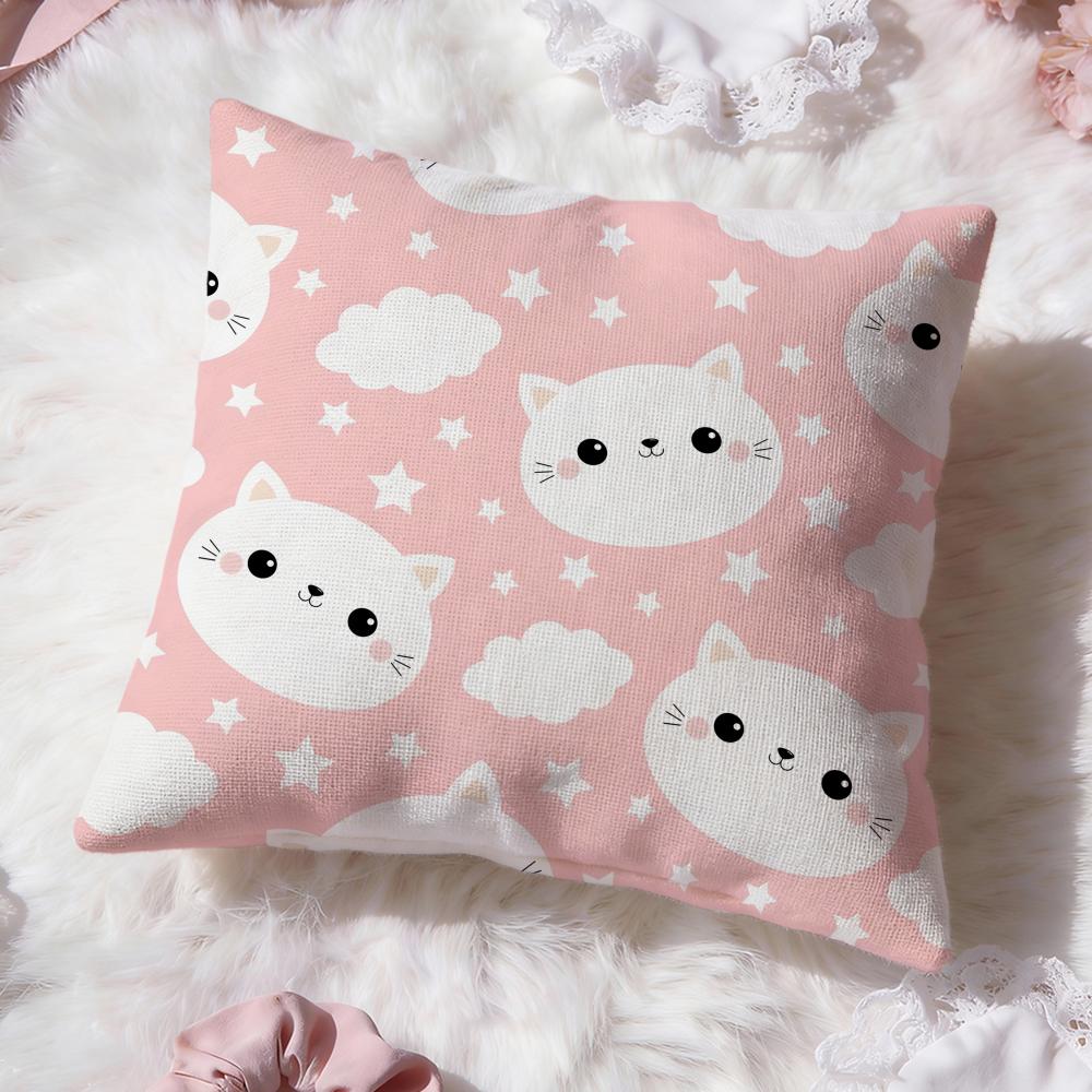 Cute Texture Cushion Cover Premium Comfort Reversible Pillow Cove Two in One Design for Any Room Car Interior