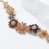 Vintage Statement Bunte Blumen Choker Halskette Für Damen Übertrieben Feiertagsparty Schmuck Halsaccessoire