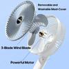 1200mAh 3 Speed Multifunctional Portable Desktop Clip Fan Summer Cordless Handheld Fan Silent Personal Fan Ventilator Cooler