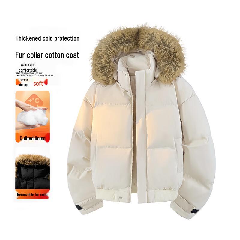 VUUG Unisex 2025 Winter Thickened Hooded Fur-Collar Parka