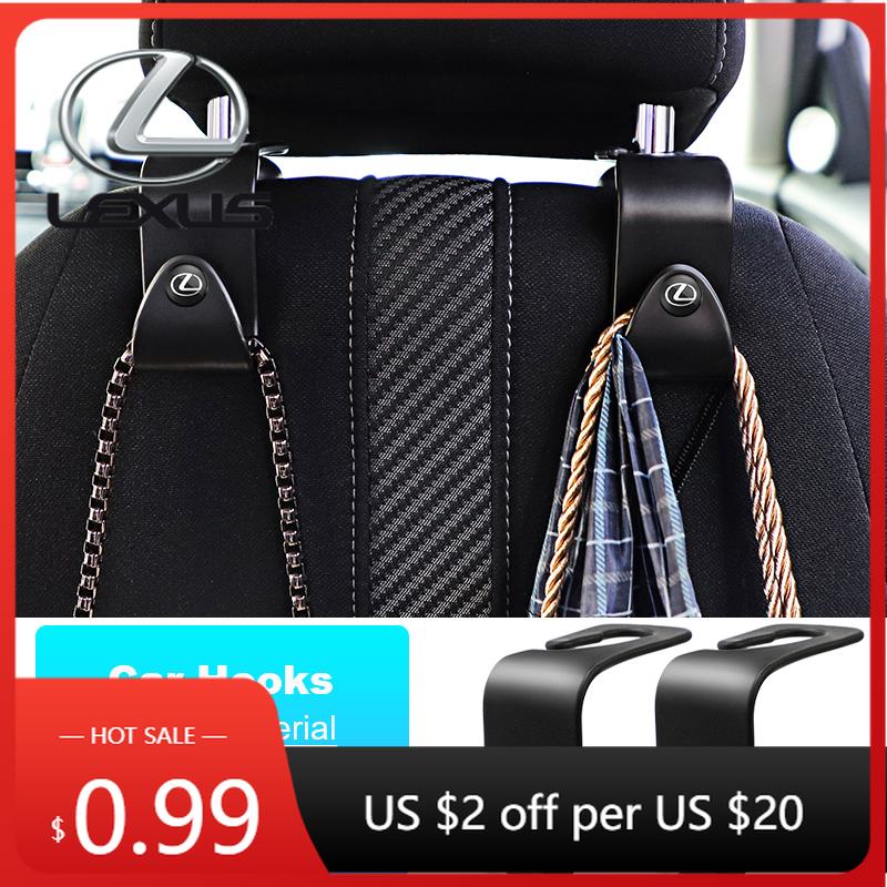 Interior Stickers Car Seat Hooks Rear Seat Storage Bracke Accessories For Lexus F SPORT GS IS LS LX CT LC RC LBX NX RX 350h 450h