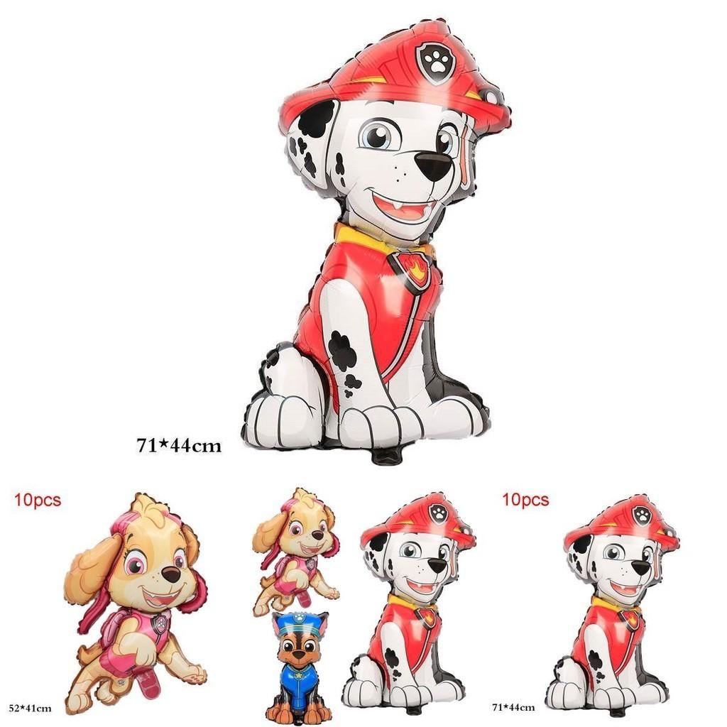 Färgstarkt tassballongset med Marshall Chase och Skye för minnesvärda födelsedagsfiranden