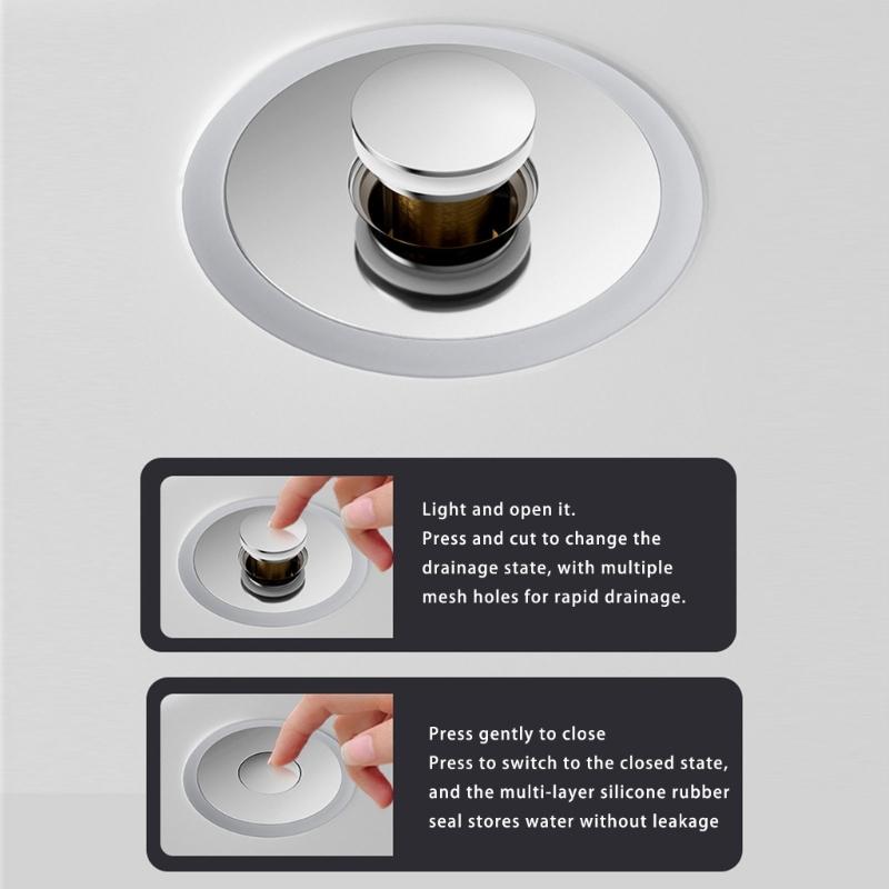Practical Bathtubs Drain Stoppers And Drain Collector Bounces Designs Without Clog Filter Basket Accessory for Drain