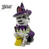 Resin Figurine for Garden Halloween Ornament Witch Black Cat Pumpkin Shape Durable Synthetic Decor Weather Resistant Figurine Indoor Desktop