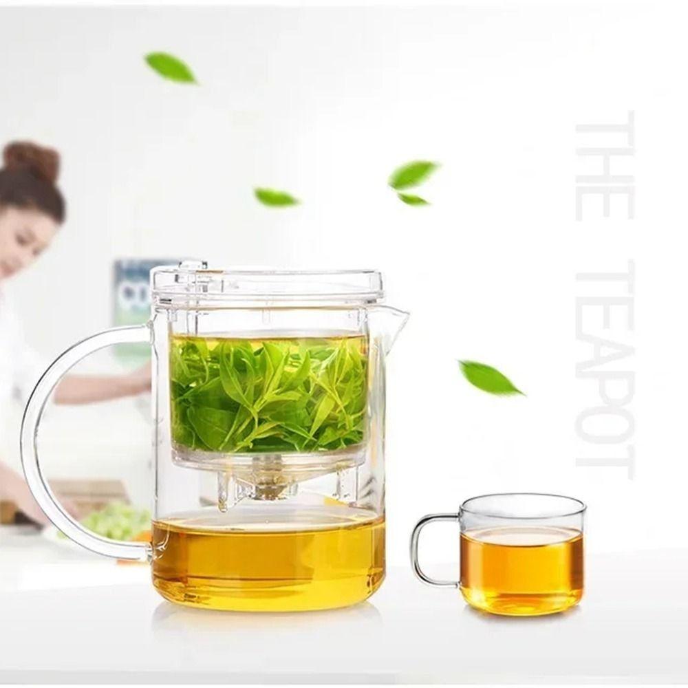 Separation Glass Teapot with Filter Heat-resistant Fair Cup Simple Transparent Tea Maker  Home