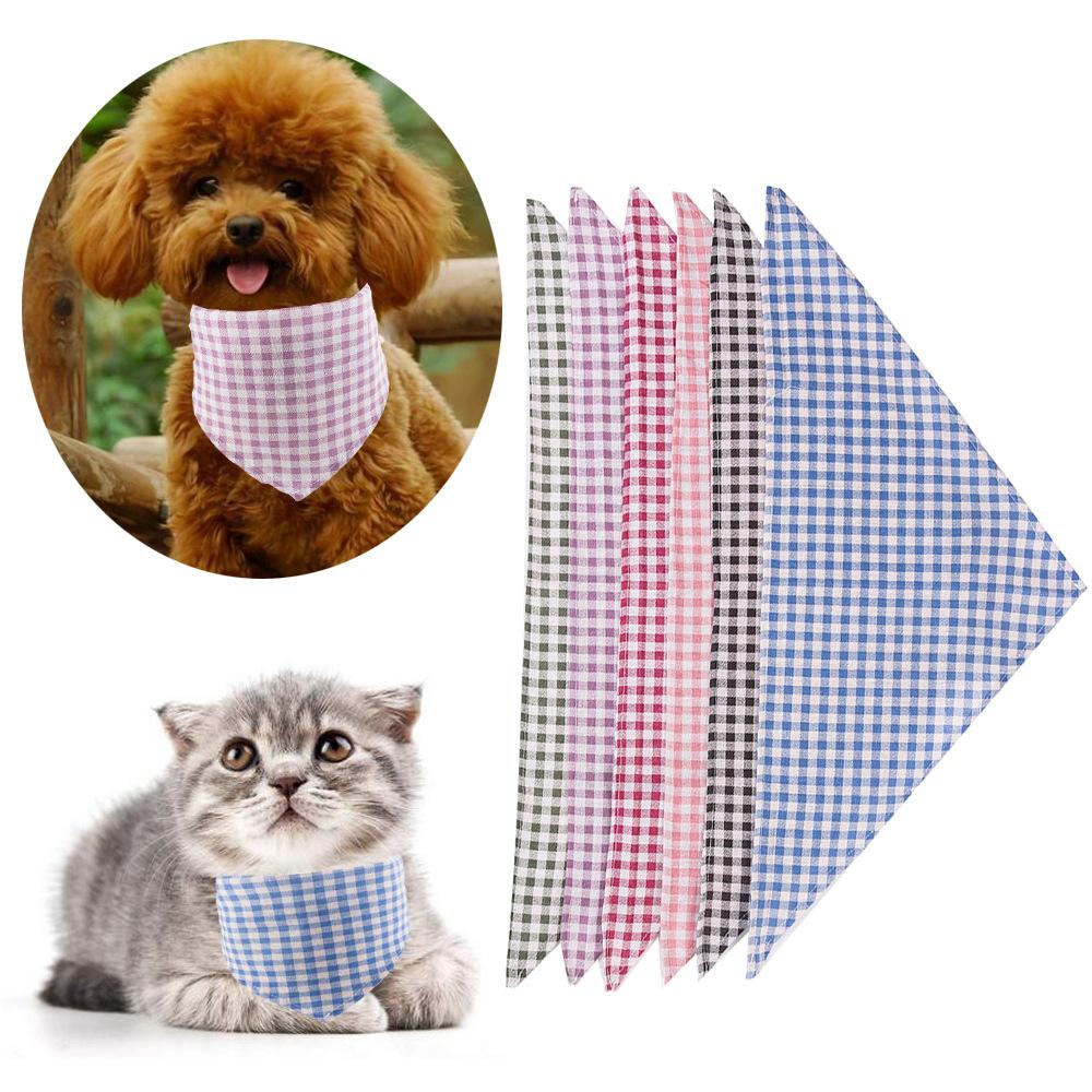 1PC Dog Bandanas Summer Scarf, Durable Triangle Reversible Orange Blue Green Bibs Handkerchief for Puppy Pet