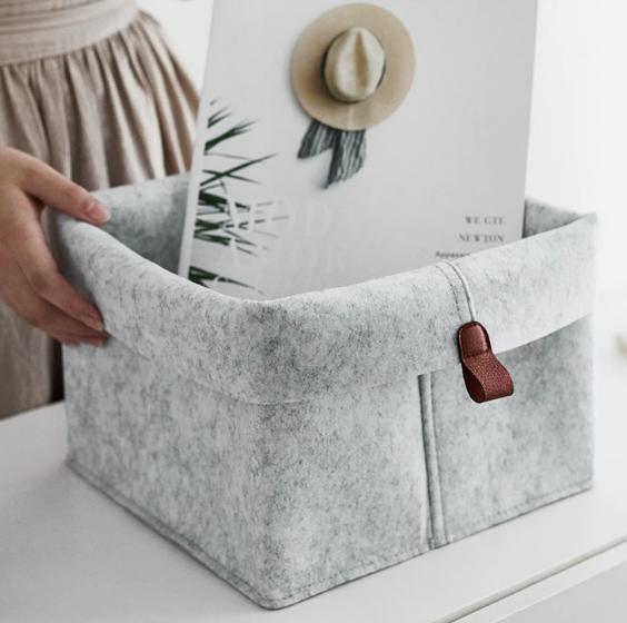 Various Clothes Felt Storage Baskets for Home Bathroom Office Toy Underwear Laundry Bucket Sundries Box for Dormitory