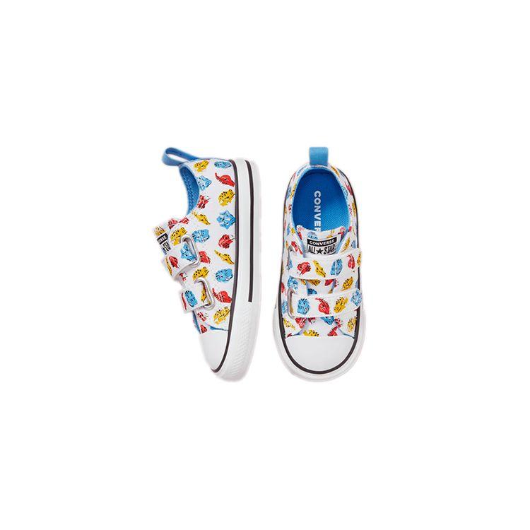 Converse Chuck Taylor All Star Low Easy-On TD Dino Daze Baby Sneakers White University-Blue 771466C