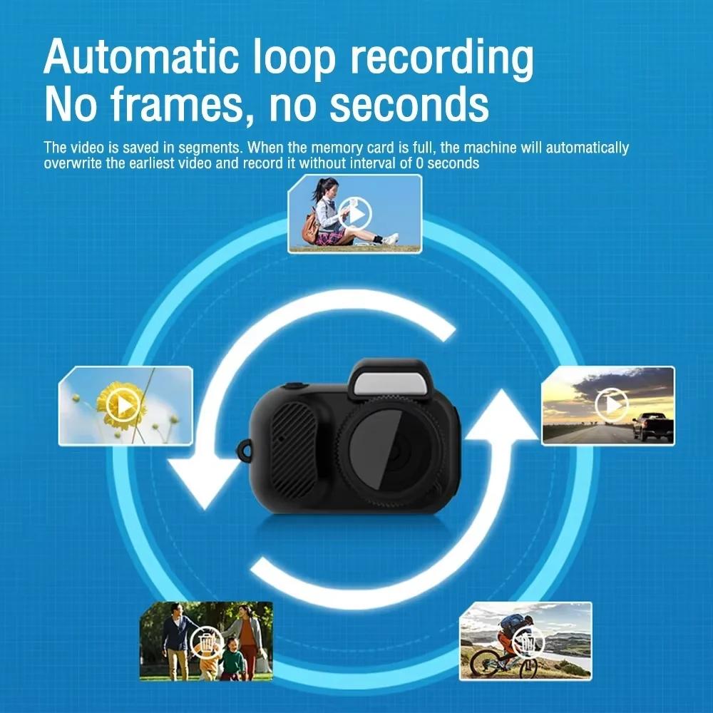 Y3000 Mini Action Camera Keychain Camera 1080P Sport Camera Ultra Compact Portable Camera Pocket Video Recorder Support TF Card