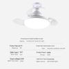 Screw-In Ceiling Fan with Light - Smart Invisible Chandelier for Living, Dining, and Bedroom