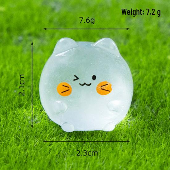 

Adorable Luminous Cat Resin Ornament for DIY Micro Landscapes