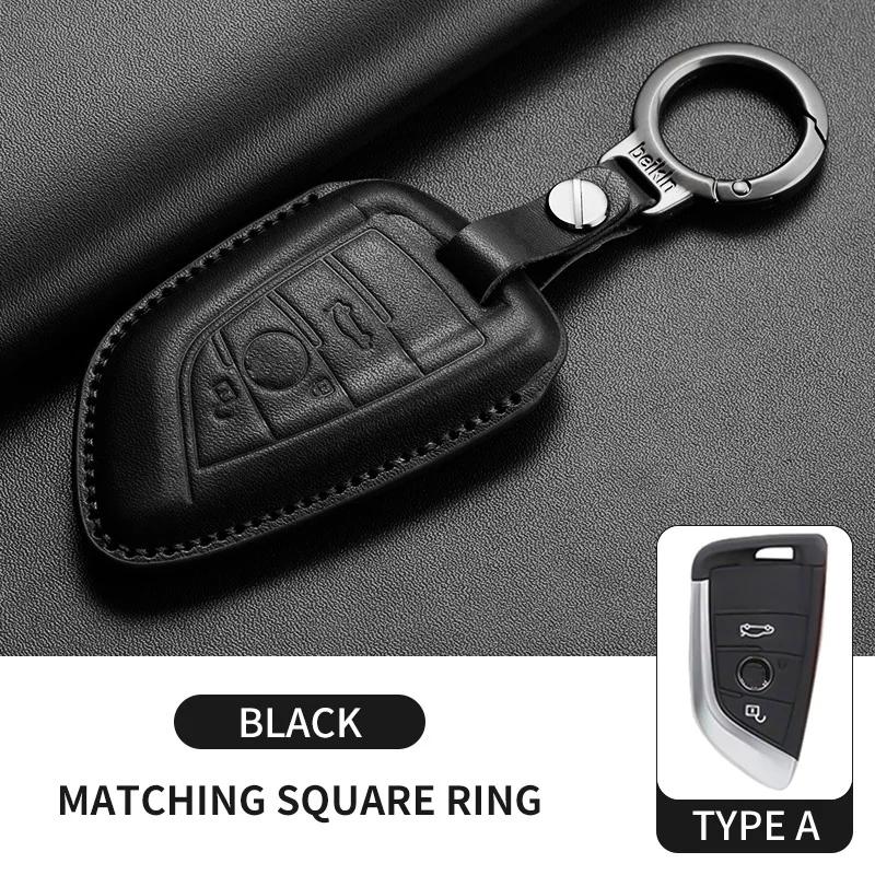 Leather Car Key Case Cover For BMW 3 4 5 6 Series X1 X2 X3 X4 X5 F10 F20 M3 M4 E34 E36 525 320i 2025 Key Shell Car Accessories